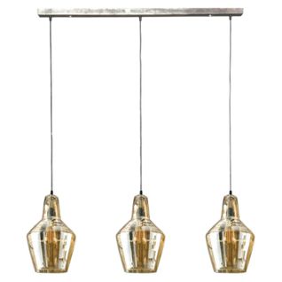 Suspension Vintage En Verre Ambré 3 Lampes Lucknow