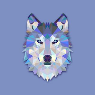 Tableau Animal Design Blue Wolf 50x50