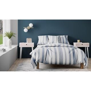 Housse De Couette Coton Markus  Bleu  - 140 X 200