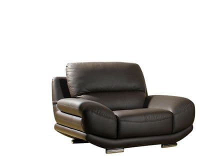 Fauteuil En Cuir Barcelona Marron