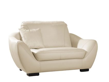 Fauteuil Cuir Julietta Beige