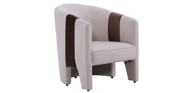 Fauteuil En Velours Tara - Beige