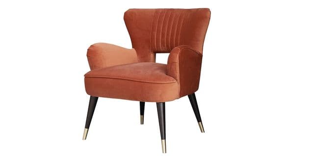 Fauteuil En Velours Jak - Orange