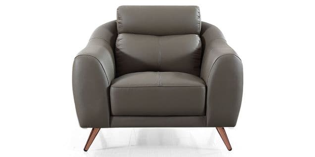 Fauteuil Cuir Design Sianna Marron