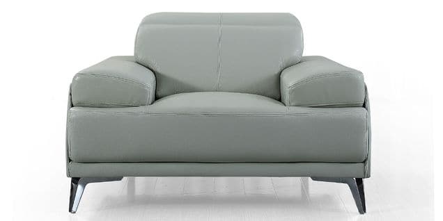 Fauteuil Cuir Design Garlik Gris Perle