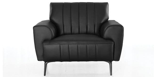 Fauteuil Cuir Design Romy Noir