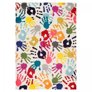 Tapis Enfant 80x150 Rectangle Tissé Multicolore Handi