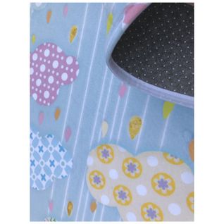 Tapis Enfant 70x95 Nuage 3 Bleu Clair