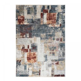 Tapis Salon 200x290 Medalle Bleu, Beige, Rouge, Gris