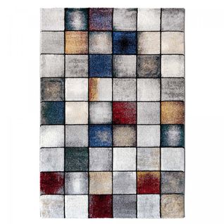 Tapis Salon 120x170 Petica Gris, Jaune, Bleu, Rose, Multicolor