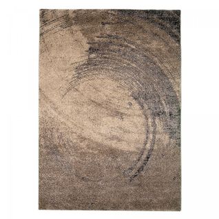 Tapis Salon 200x290 Tissé Marron Clair Et Foncé Rectangle Motif Abstrait Binba