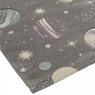 Tapis Enfant 140x200 Planetkids Gris, Crème