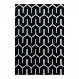 Tapis Salon 80x250 Lisuve Noir, Gris