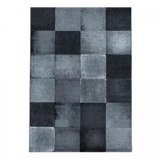 Tapis Salon 80x150 Lisyve Noir, Gris