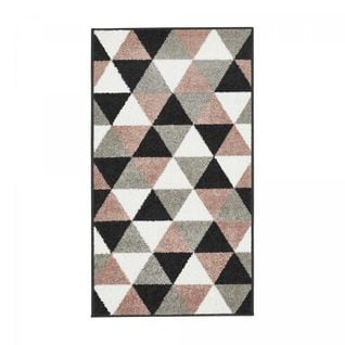 Tapis Salon 120x170 Karca Gris, Noir, Blanc, Rose