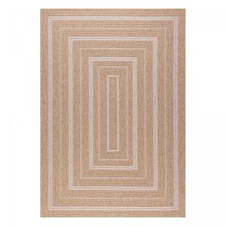 Tapis Salon 60x90 Jute Art 5 Beige, Blanc