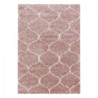 Tapis Shaggy 80x250 Scandinav à Rose Crème