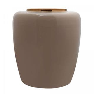 Vase 34x34 Obla Taupe, Or