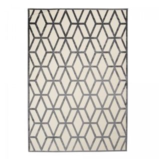 Tapis Salon 160x230 Sondac Écru, Noir