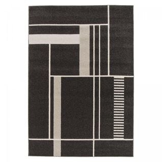 Tapis Salon 200x290 Contemrec Noir, Beige