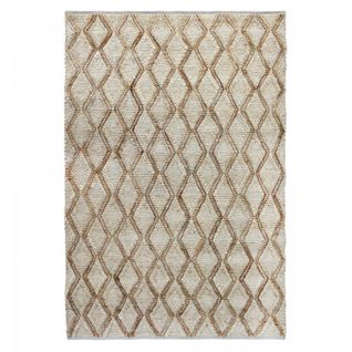 Tapis Jute 120x170 Fait à La Main Beige Et Marron Jutica