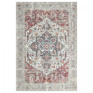 Tapis Orient 200x290 Rectangle Crème Tissé En Coton Motif Classique Tayma