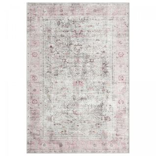 Tapis Orient 140x200 Rectangle Crème Tissé En Coton Motif Classique Ablai