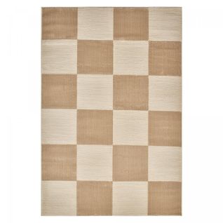 Tapis Chambre 120x160 Tissé Crème Rectangle Motif Géométrique Lunkin 5