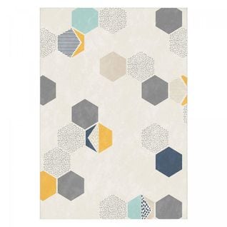 Tapis Salon 160x230 Lumin 8 Écru, Gris, Jaune