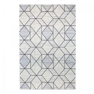 Tapis Exterieur 200x290 Oulence 5 Argent, Bleu