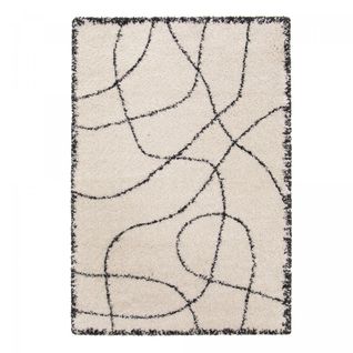 Tapis Shaggy 200x290 Croma 10 Beige, Noir