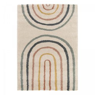 Tapis Shaggy 200x290 Aurora 4 Bleu, Beige, Jaune