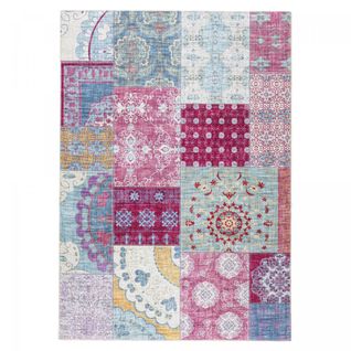 Tapis Salon 120x170 Vivace 10 Écru, Rose, Bleu