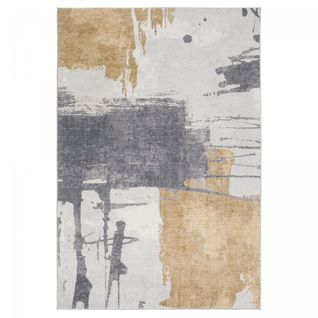 Tapis Salon 160x230 Flonta 2 Gris, Jaune