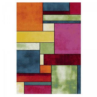 Tapis Salon 200x290 Geome Multicolore