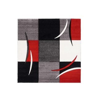 Tapis Salon 140x140 Carre Comma Rouge