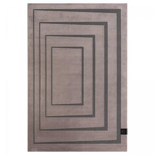 Tapis Chambre 160x230 Tissé Rose Et Noir Rectangle Motif Géométrique Plaza