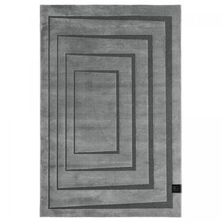 Tapis Salon 190x290 Plaza Argent, Noir