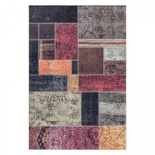 Tapis Salon 160x230 Akiok Orange, Noir, Gris