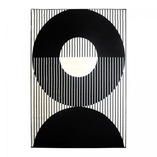 Tapis Salon 120x170 Vinilo Noir, Blanc