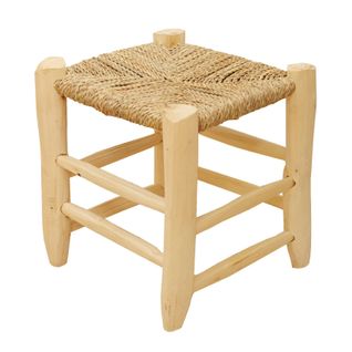 Tabouret Marocain Bois De Laurier - 30 Cm - Naturel