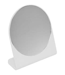 Miroir Sur Pied 1 Face En Métal Blanc 17 X 19 Cm