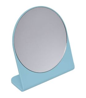 Miroir Sur Pied 1 Face En Métal Vert D'eau 17 X 19 Cm