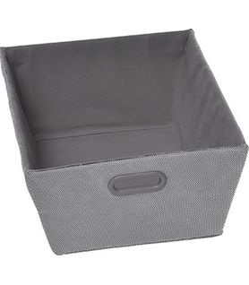 Panière De Rangement Panière De Dressing Gris Argent L 32.5 X P 45 X H 18 Cm