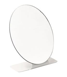 Miroir Ovale Sur Pied En Métal Blanc 13 X 17 Cm