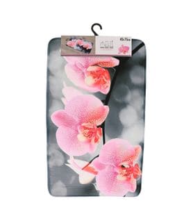 Tapis De Salle De Bain En Microfibre 45 X 75 Cm Déco Flora