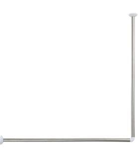 Barre De Douche Tringle D'angle 90 X 90 Cm En Acier Inoxydable