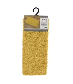 Tapis De Salle De Bain En Polyester Jaune Moutarde 45 X 75 Cm