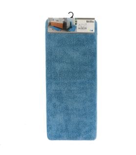 Grand Tapis De Salle De Bain Double Vasque En Microfibre Turquoise 50 X 120 Cm