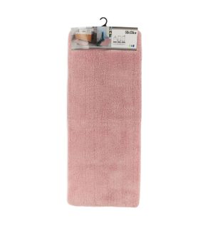 Grand Tapis De Salle De Bain Double Vasque En Microfibre Rose 50 X 120 Cm